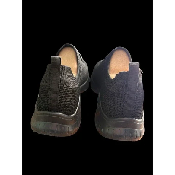 Skechers Work Emma Knit Slip Resistant Shoes Womens 7 Black Memory Foam 108284 - Picture 8 of 14